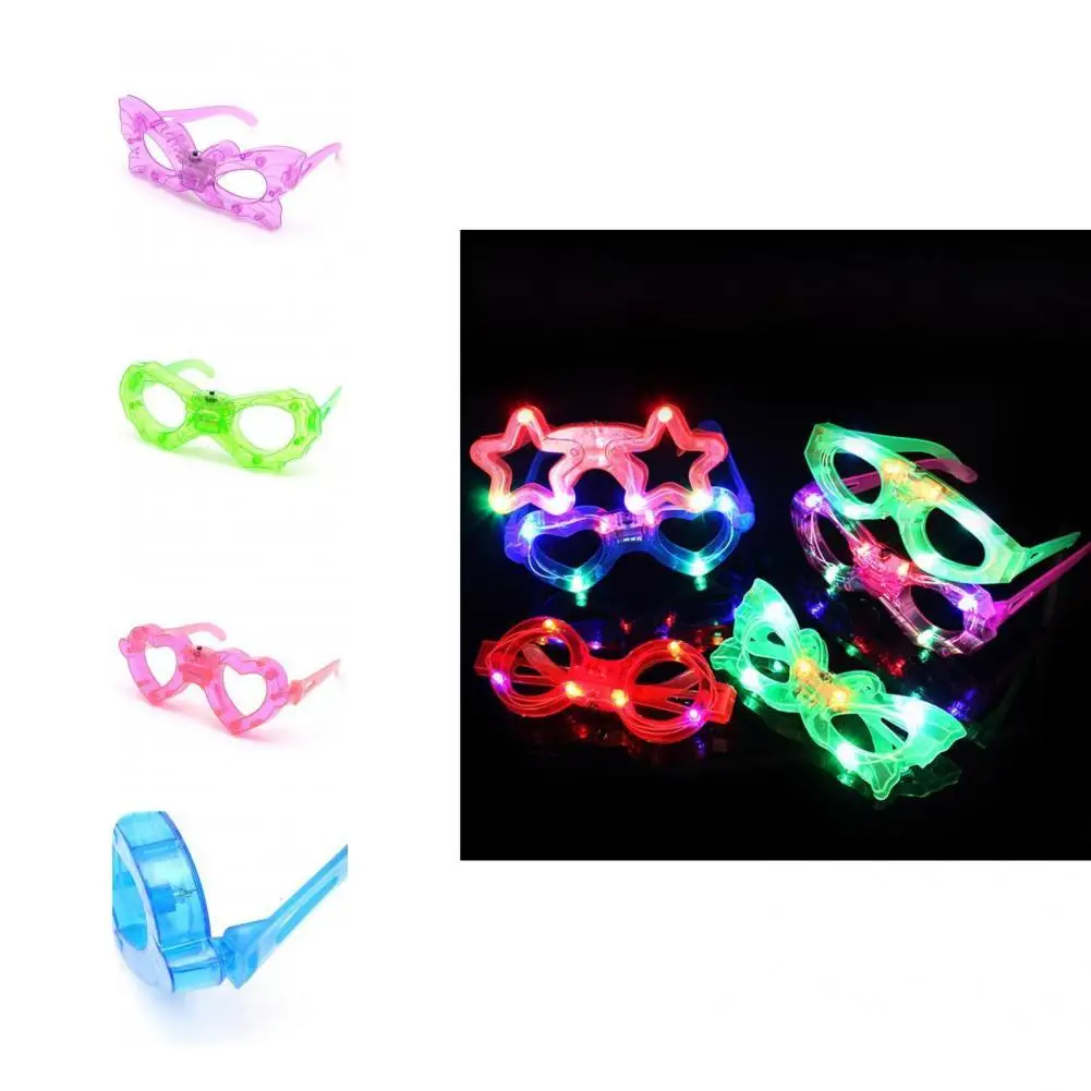

12 шт. долгий срок службы батареи Пластиковые Многоразовые батареи мигающие светильник чки украшение светящиеся очки для сбора