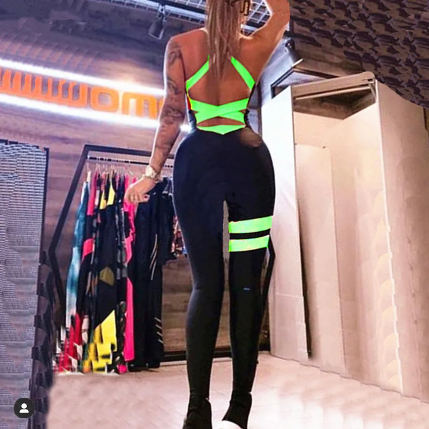 Комбинезон для занятий йогой Женский цельный спортивный брючный костюм с