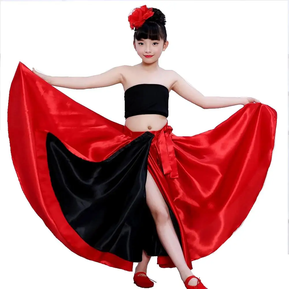 Фламенко испанский юбки для девочек танец костюмы юбка танца живота Цыганская 540