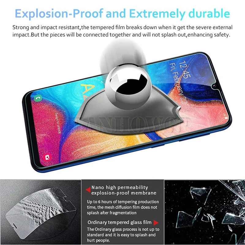 Закаленное Стекло для samsung A50 A30 Экран протектор Стекло для samsung Galaxy A20 A20E A40 A90 A80 A70 A60 M40 M30 M20 Стекло пленка