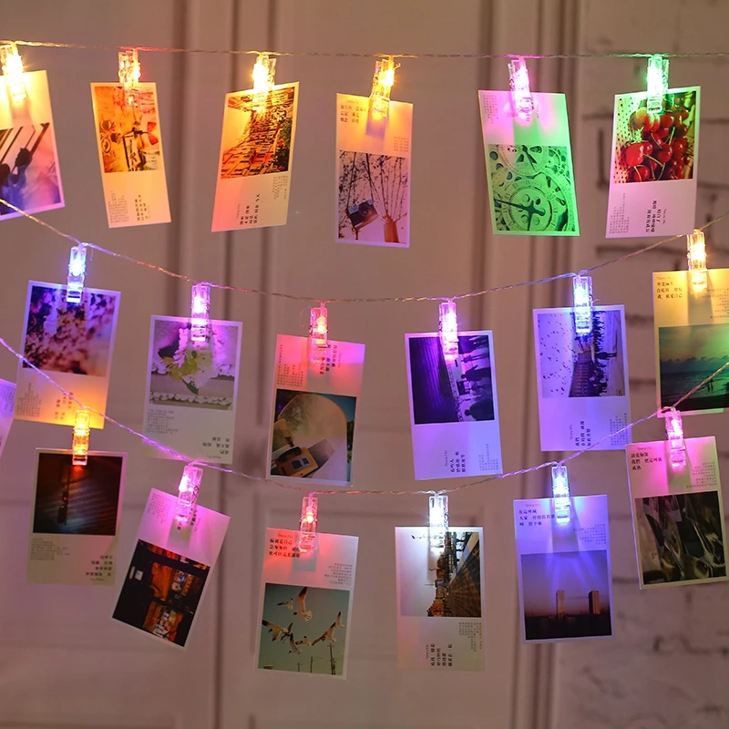 Светодиодная гирлянда с зажимами для фотографий 1 5 м 2 4 м|light christmas|fairy lightsstring lights |