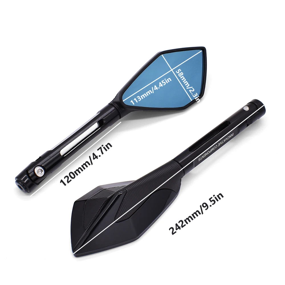 Синие антибликовые зеркала заднего вида на руль мотоцикла 2020 задний козырек для