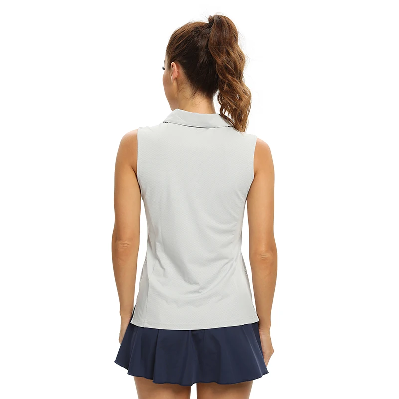 Женская рубашка для гольфа рубашки без рукавов тренировок майки бега топы