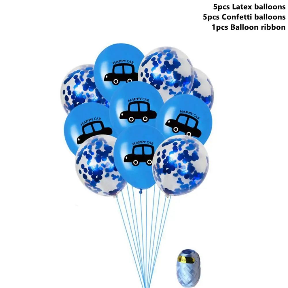 Car Balloons 6 Taoup 10 шт. автомобильные воздушные шары для грузовиков латексные строительные машины тематические вечерние украшения для вечеринки на день рождения для мальчиков - Цвет: Car Balloons 6