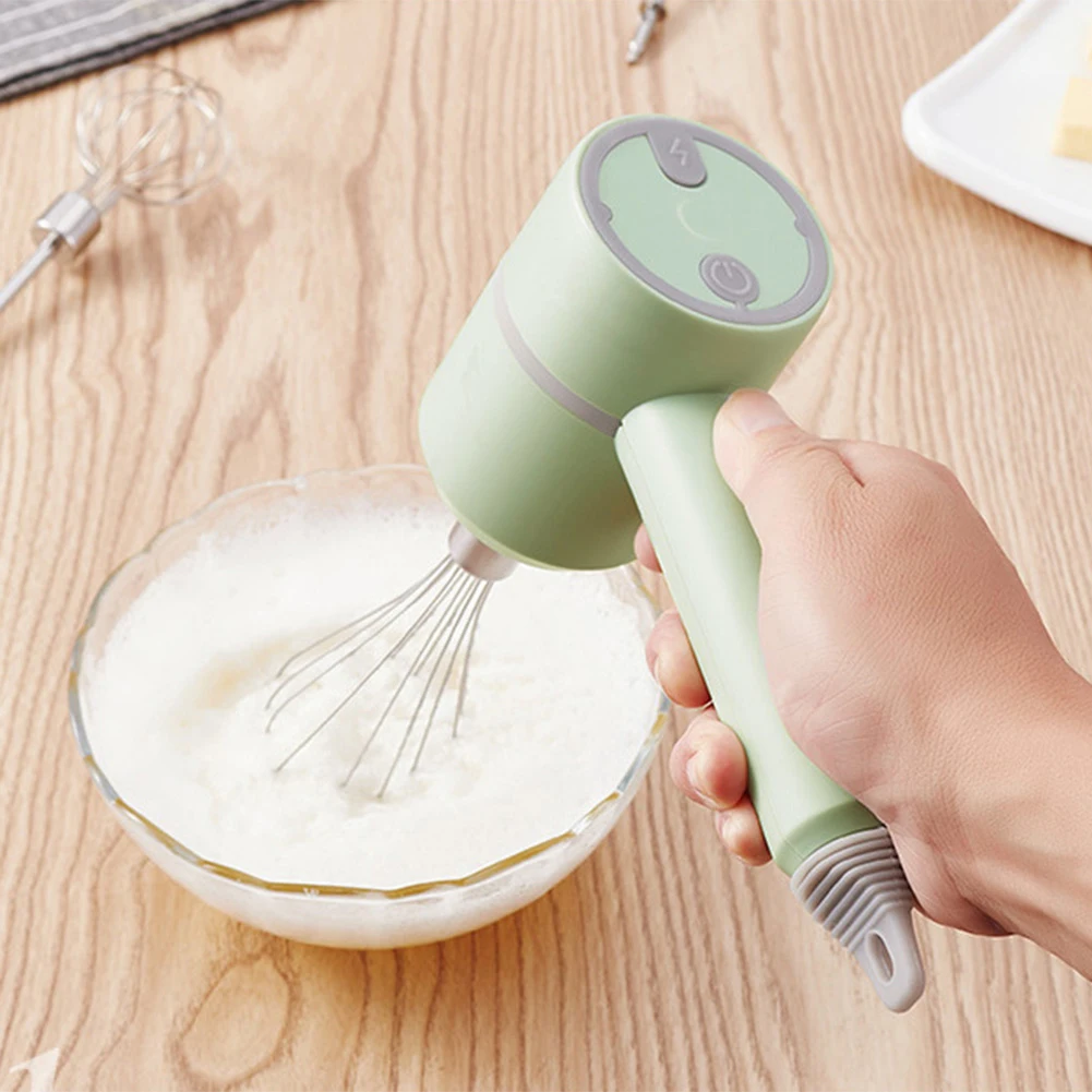 

Handheld Egg Beater Wireless Milk Frother Electric Food Mixer Foam Maker with 2 Whisk Blender For Milk Egg