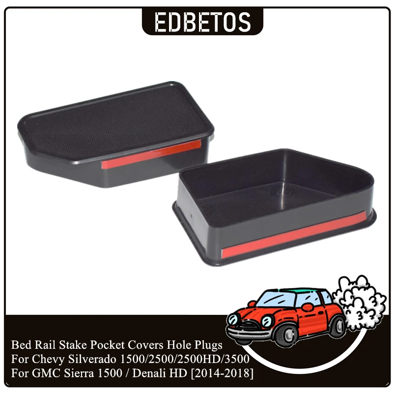 

For Chevy Silverado 1500 2500 2500 HD 3500 2014 2015 2016 2017 2018 Bed Rail Stake Pocket Covers Hole Plugs For GMC Sierra 1500