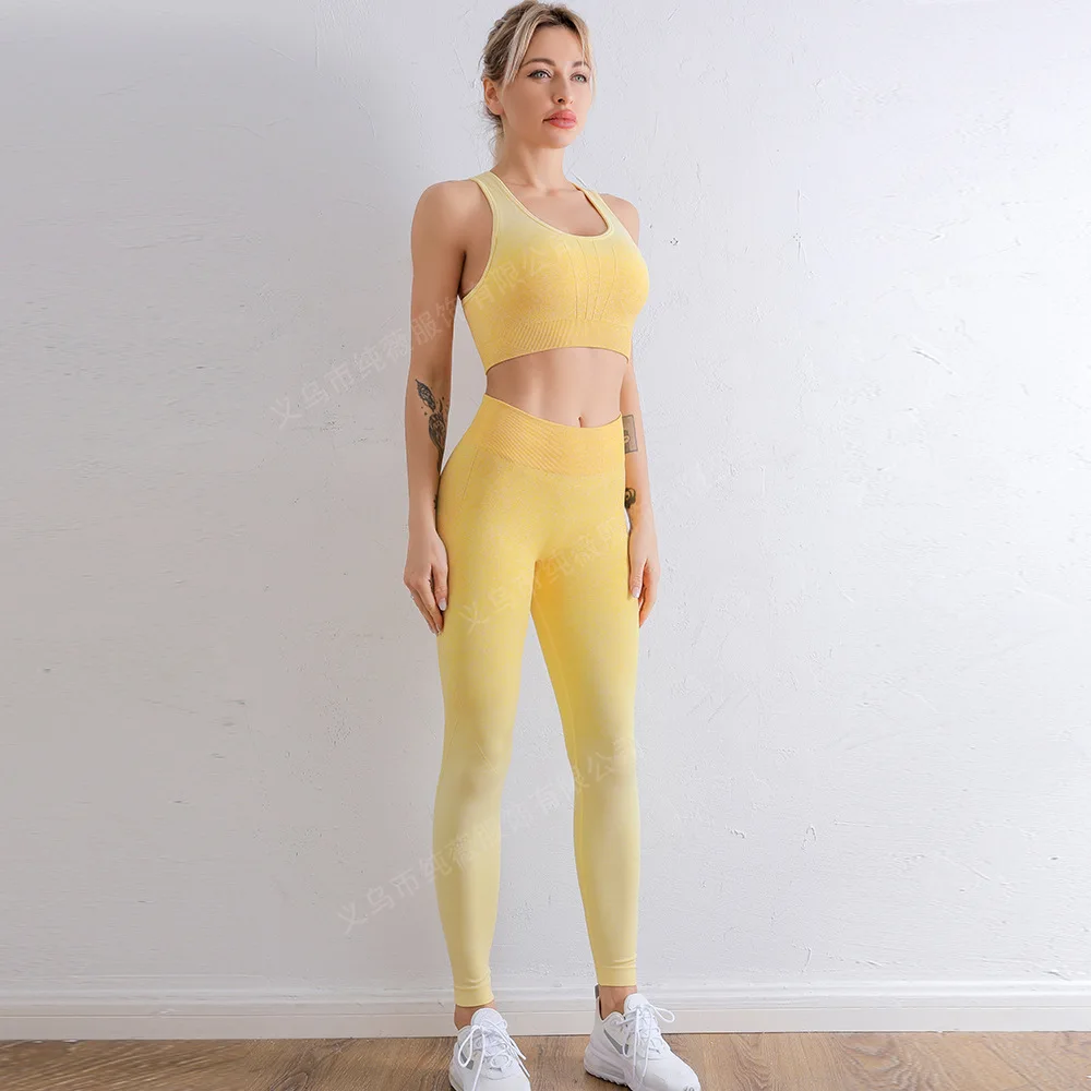 

2021 New Yoga Suit Women's Seamless Sports Bra Chest Burst Running Shock Absorption Underwear