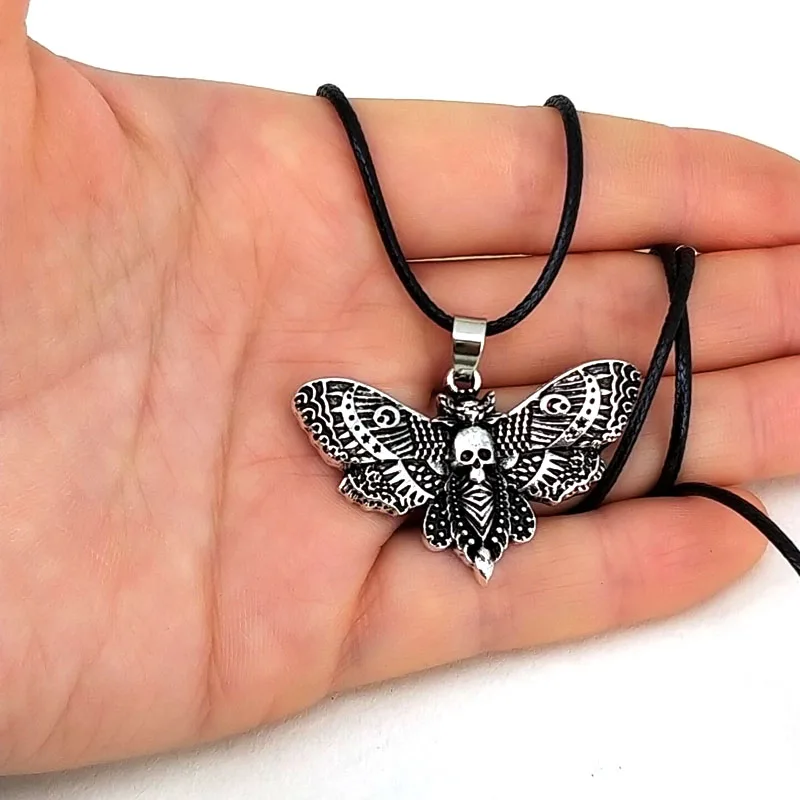 1 шт. ожерелье с кулоном в виде черепа мертвой головой и мотылью ожерелья-подвески