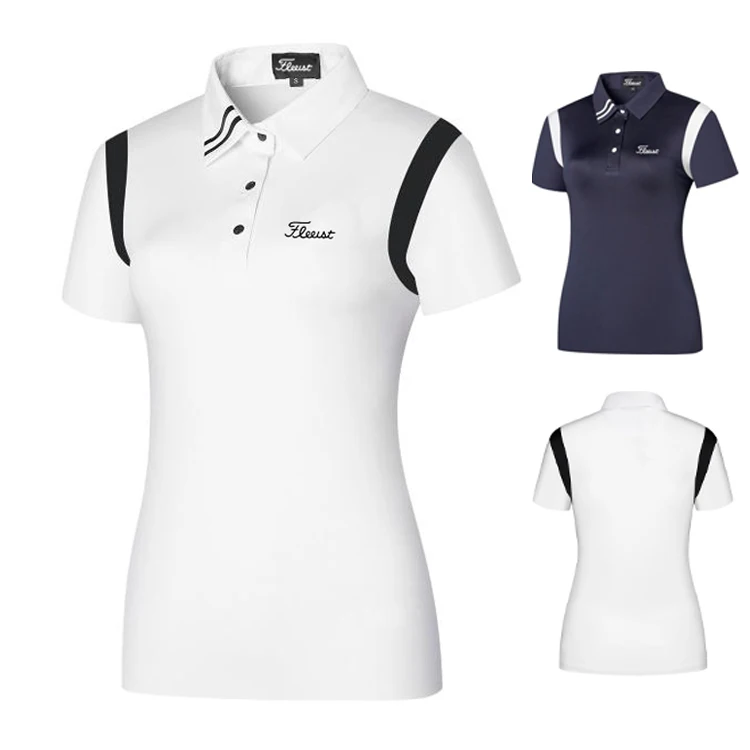 

New Golf Short Sleeve T-shirt Women's Top Slim, Breathable and Comfortable Polo Shirt Women's Outdoor Sports Golf Ball