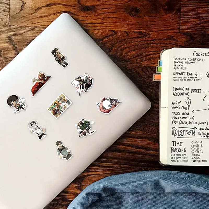 Наклейки из ПВХ атака на Титанов 100 шт./лот|Канцелярские наклейки| |