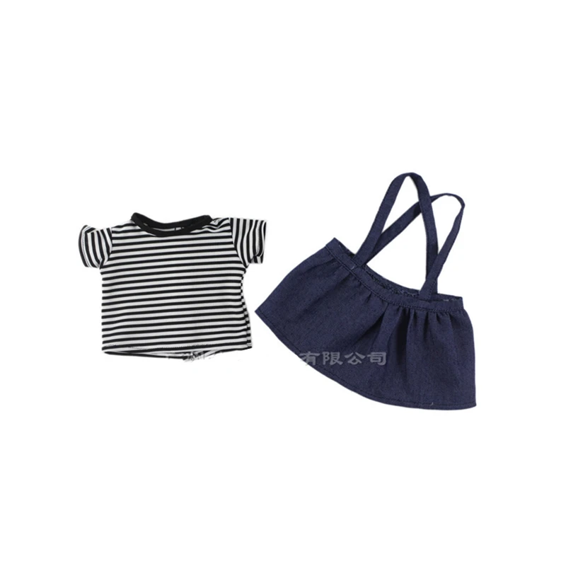 

18 Inch Doll Clothes Doll Denim Strap Skirt American Girl Doll Accessories 43 cm Reborn Born Girl Gifts Customized Supplies