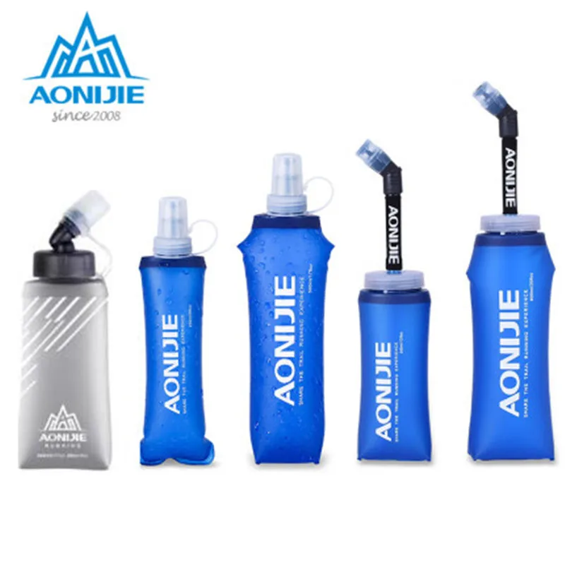 

AONIJIE 450ML 500ML Sports BPA Free Collapsible Foldable Soft Water Bag Water Bottle Kettle Flask Hydration Pack Bladder