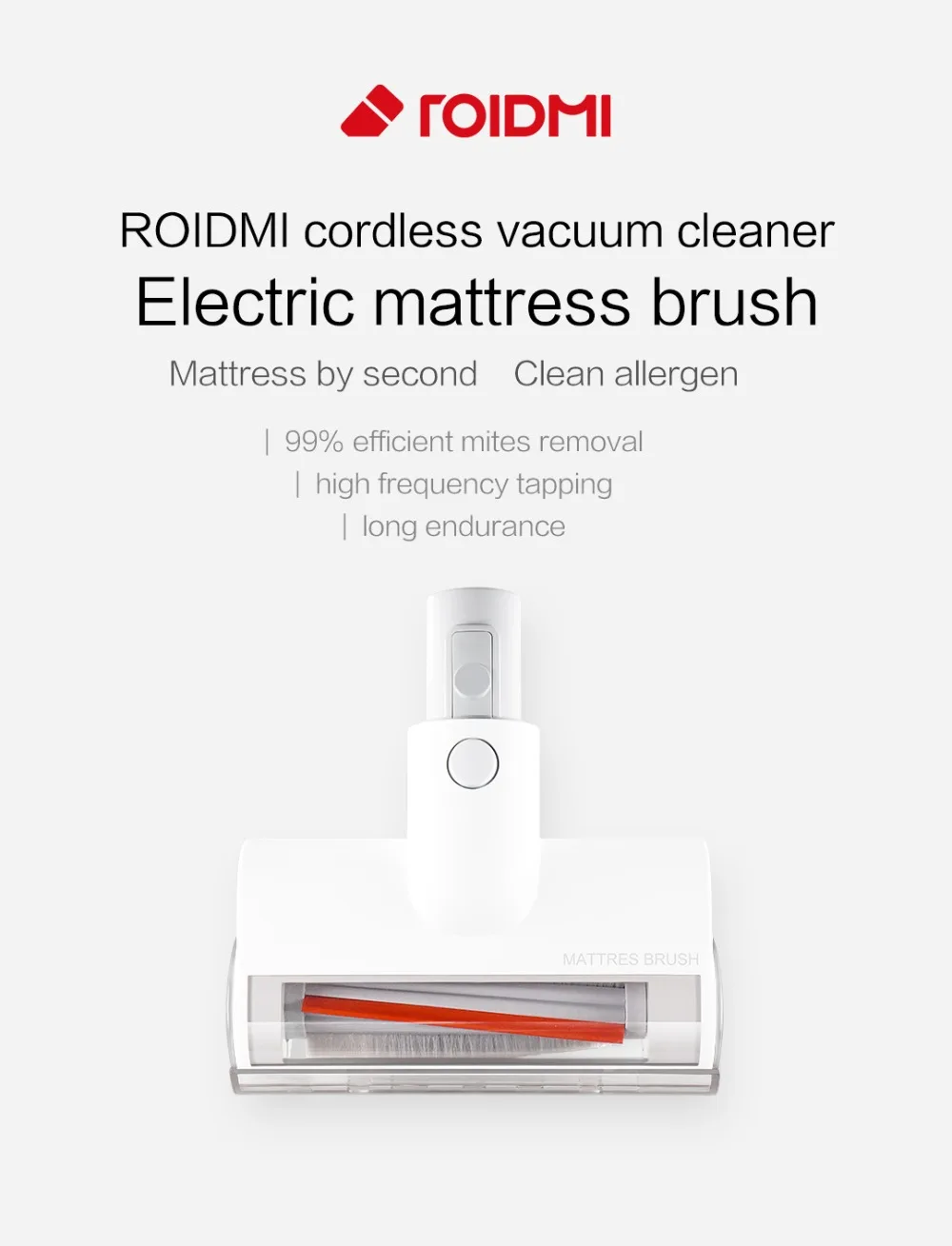 ROIDMI анти-клещи щетка головка Электрический матрас щетка костюм для F8 ROIDMI вакуумные аксессуары