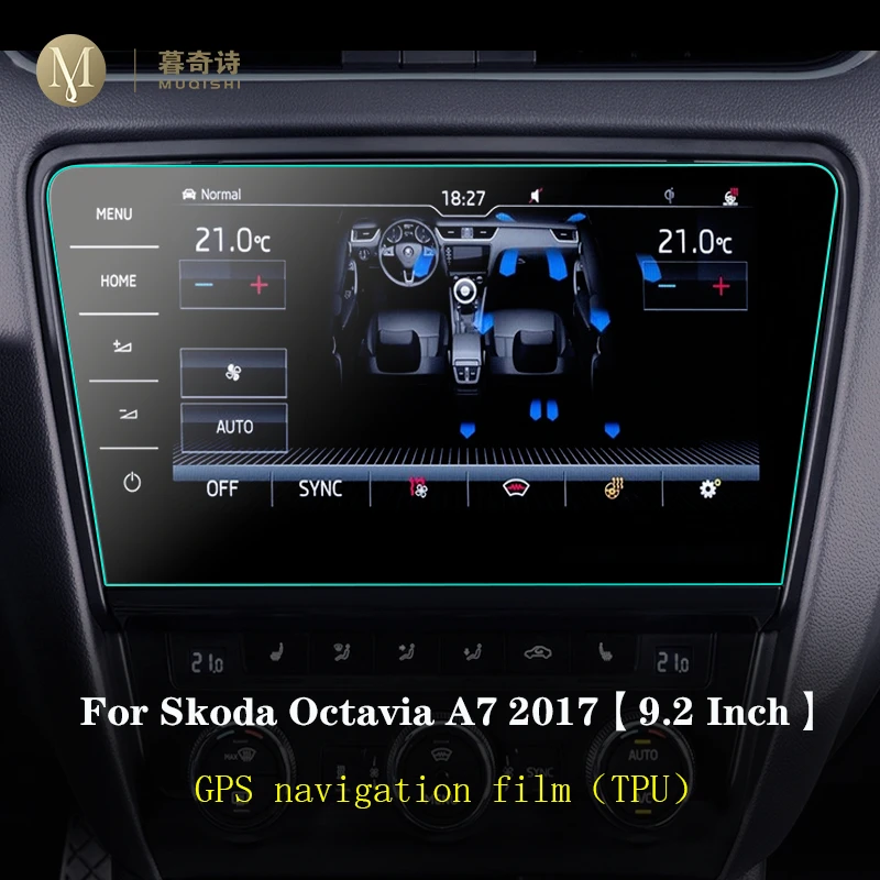 9 2 дюймов для Skoda Octavia A7 2017 2018 2019 Автомобильная GPS навигация Защитная пленка ЖК