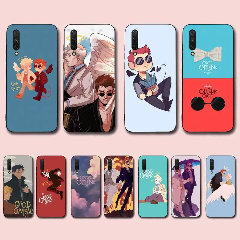 

FHNBLJ Good Omens Angel and demon Phone Case for Xiaomi mi 9 8 10 5 6 lite F1 SE Max 3 2 mix 2s