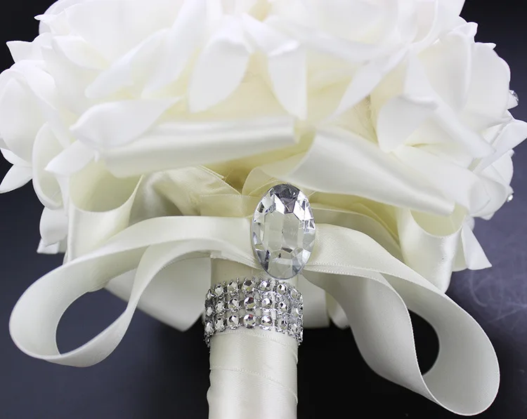 Hot Wedding Flowers Bridal Bouquets Ribbon Artificial Wedding Bouquet Romantic