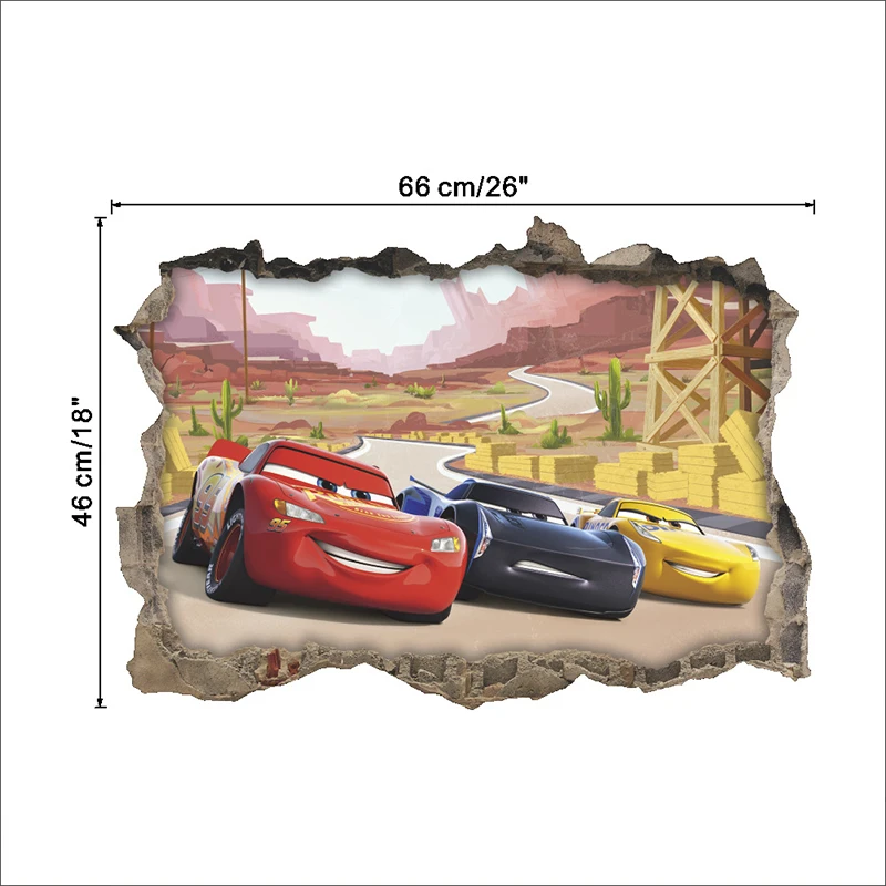 

3d наклейки «машинки Disney» Mcqueen, настенные Мультяшные украшения для детского сада, наклейки на стену в спальню