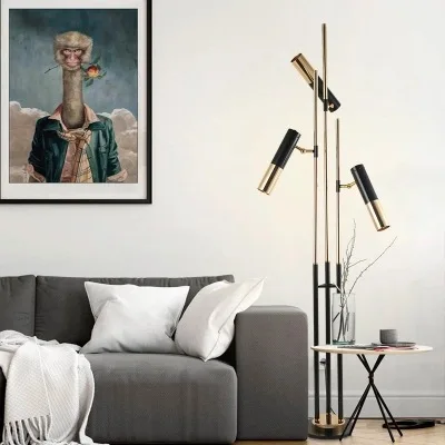 

Светодиодный напольный светильник в скандинавском стиле со стеклянным шариком, лампа для гостиной с камерой, Напольная Лампа для спальни