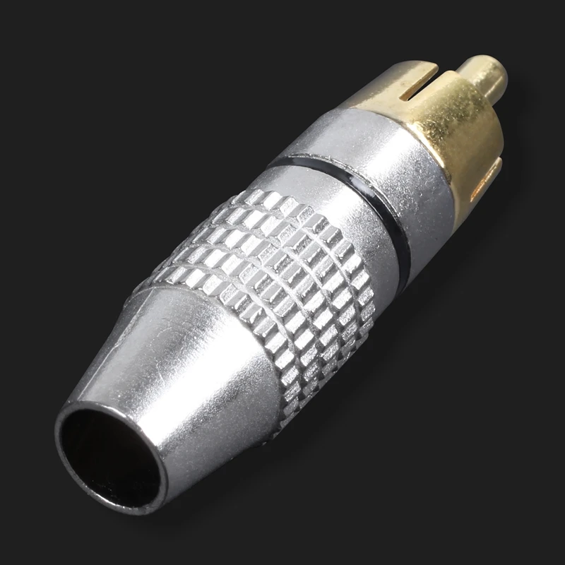 AAAE Top 2pcs RCA штекер адаптер аудио Phono позолоченный припой разъем золото +