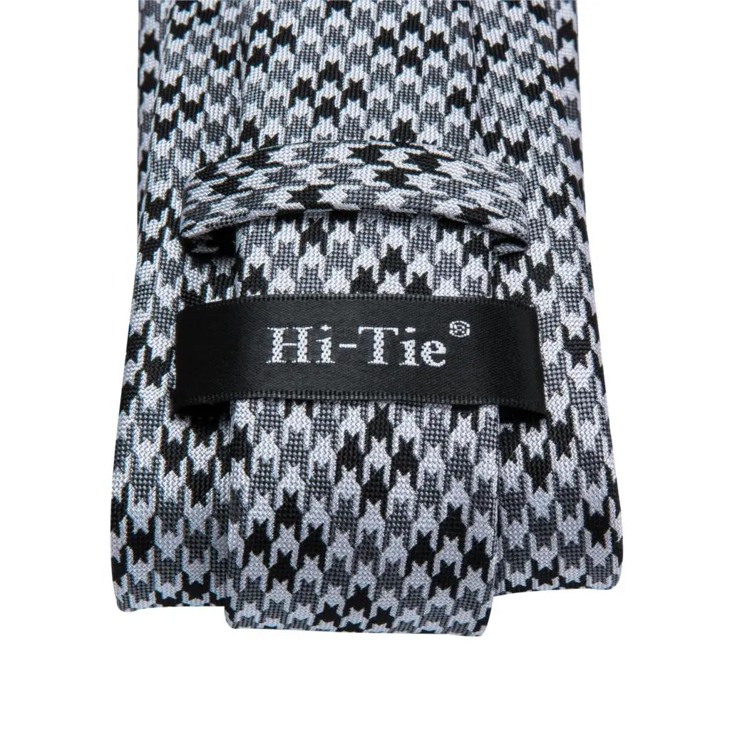 Hi-Tie Галстуки для мужчин Новинка Галстуки Хаундстут галстук набор черный и белый галстук для свадьбы бизнес Бэтмен галстук C-3258
