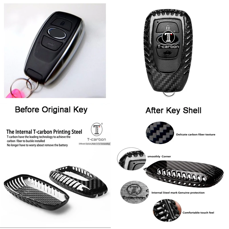 

2019 new fashion Carbon Fiber Car Key Case Cover Skin For Subaru Legacy Impreza Forester XV Trezia BRZ WRX Levorg outback