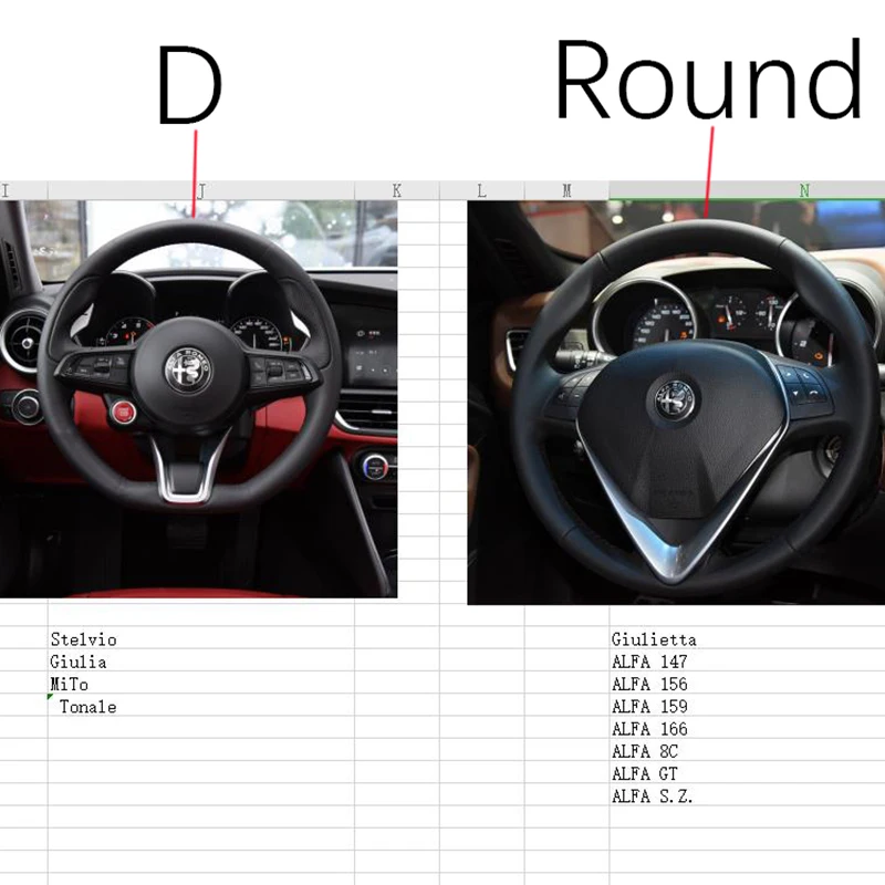 Черный чехол рулевого колеса автомобиля из натуральной кожи 38 см спортивный