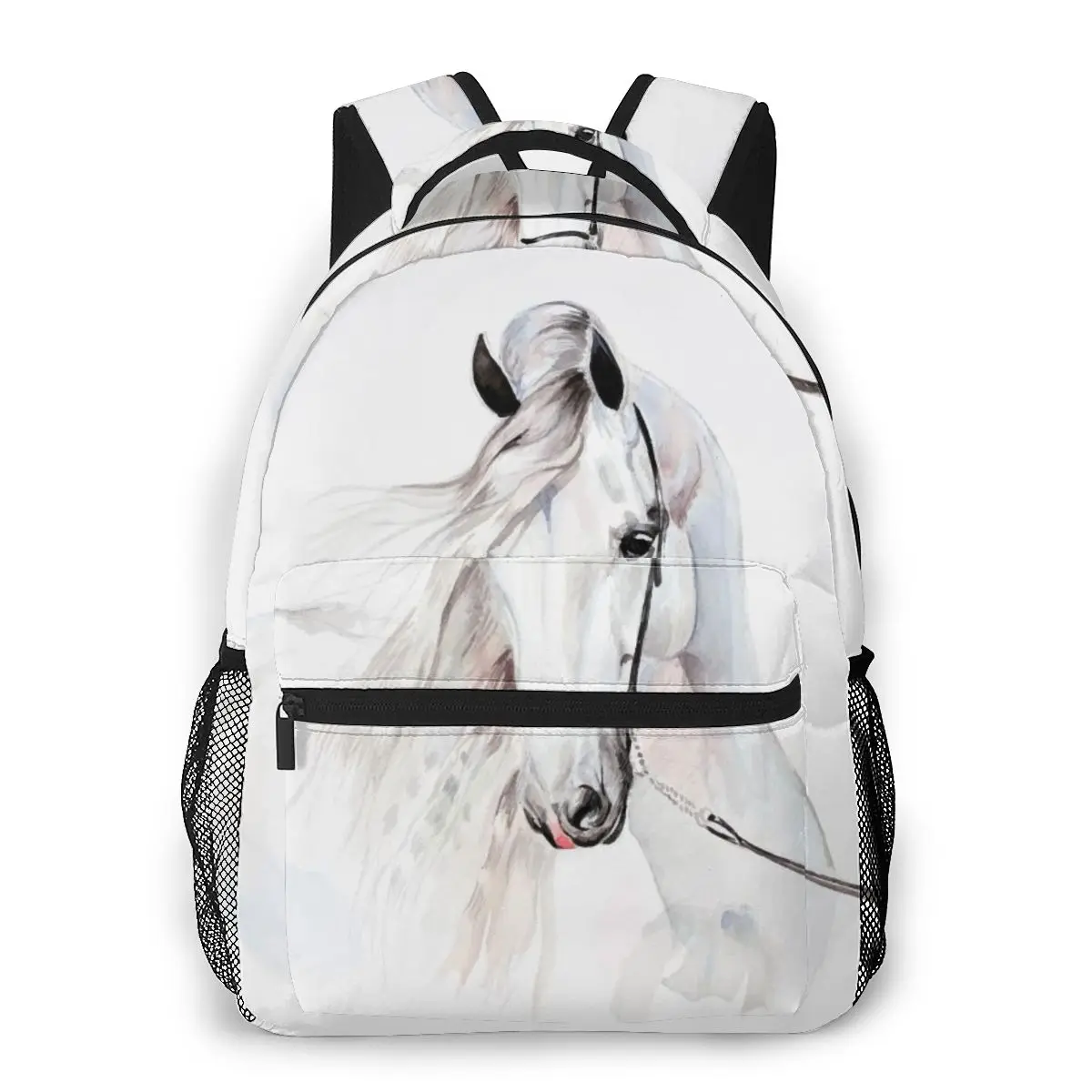 

Рюкзак для альпинизма, акварельные Портретные сумки через плечо в виде андалузской лошади, рюкзаки