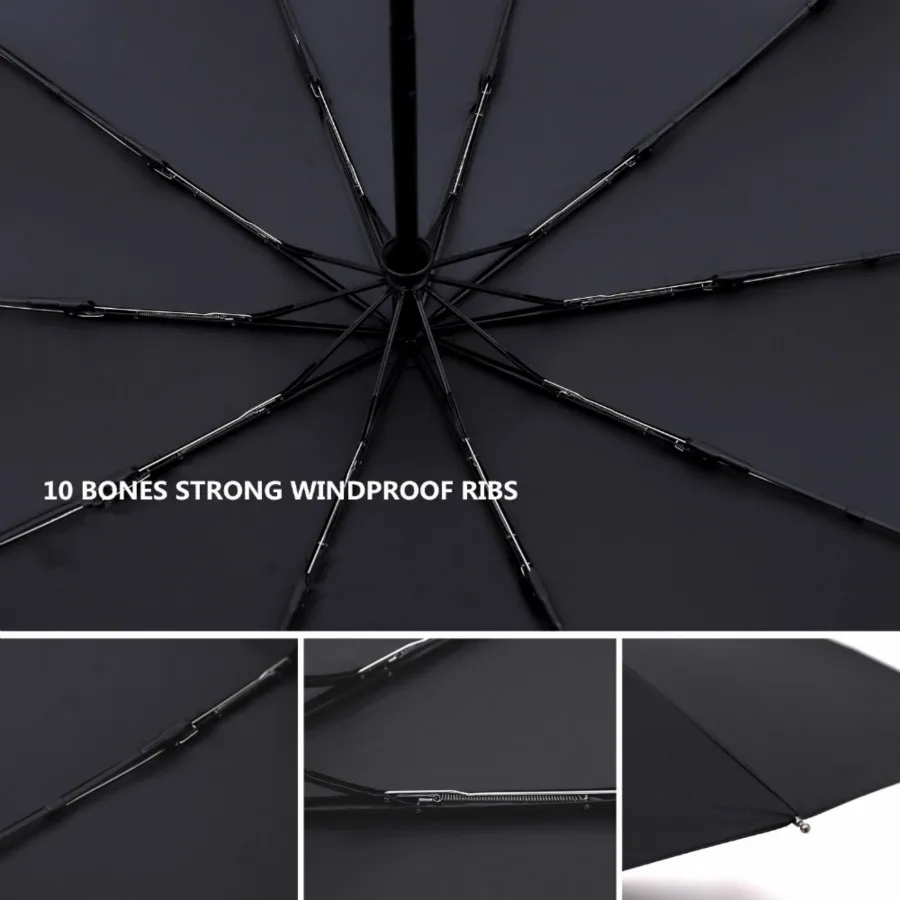 

Rain Women Automatic Strong Large Female Male Black Big Golf Folding Umbrella Umbrellas Men Women Windproof for The Sun L