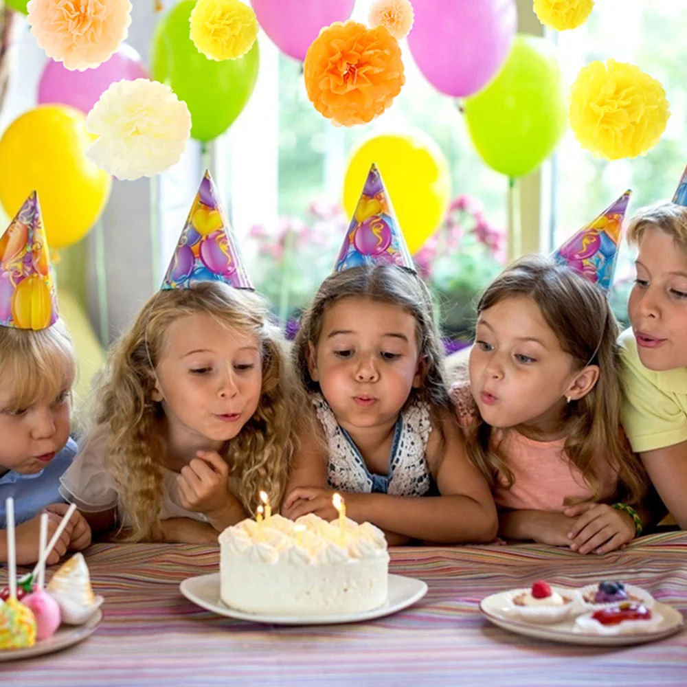 

12 Pcs Birthday Party Paper Flowers Creative Simulation Flower Decoration