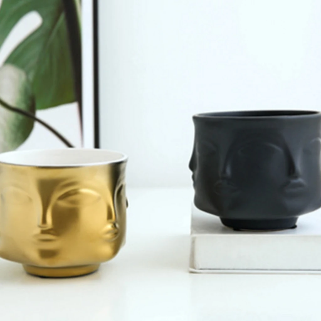 Керамический цветочный горшок для садового растения в скандинавском стиле