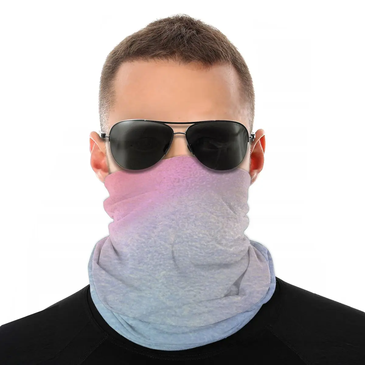 

Color Mixing Magic Scarf Half Face Mask Unisex Halloween Neck Warmer Neck Bandanas Protective Headband Biking Hiking