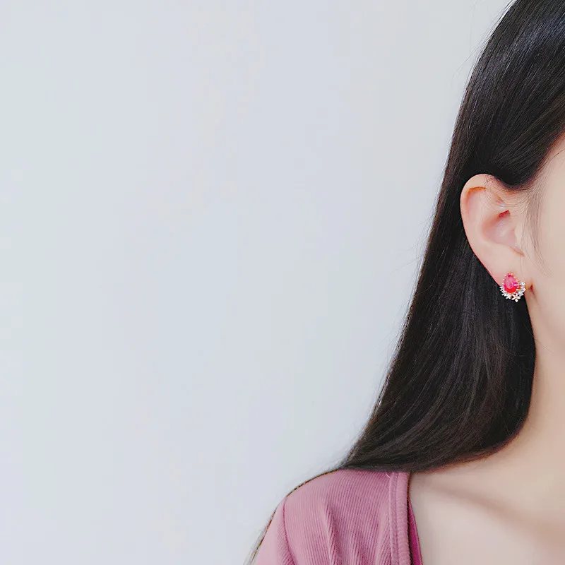 Женские серьги с цветными капельками классические подвески кристаллами модные