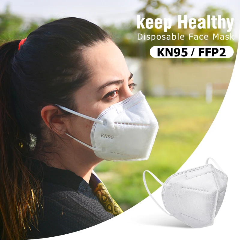

50pcs masque facial ffp2 reusable face maskadult kn95 ffp2mascarillas ce masks ffp2kn95 washable mascherine fpp2 reusable