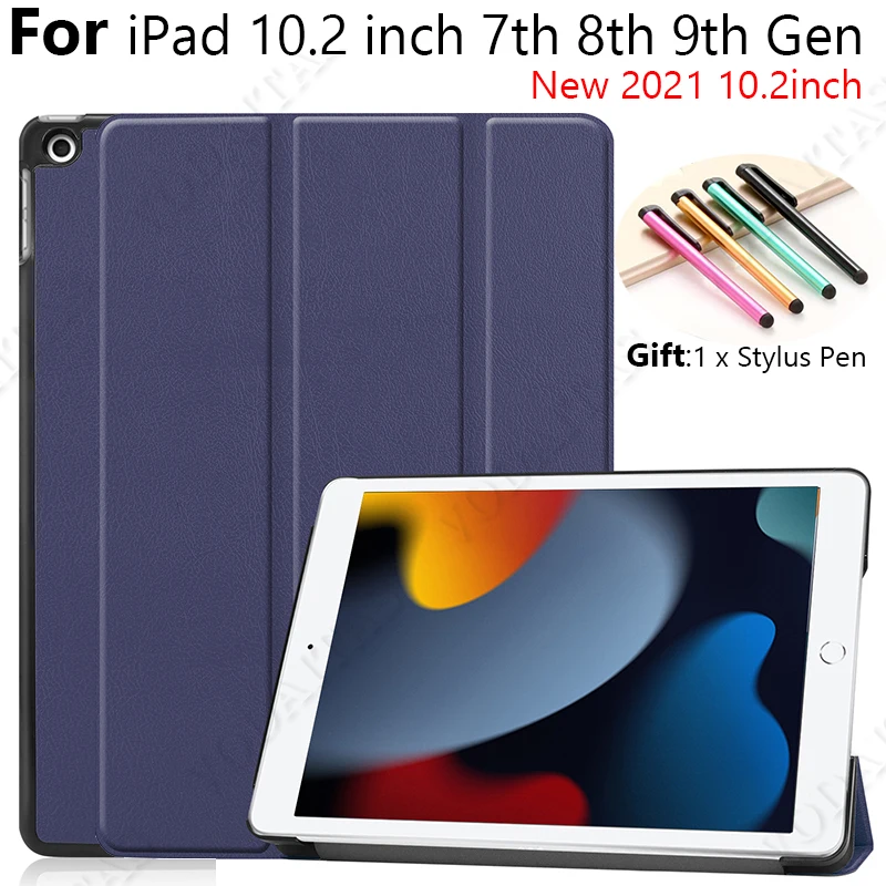

Чехол из искусственной кожи для ipad 10,2, 2021, 2020, 2019, три сложения