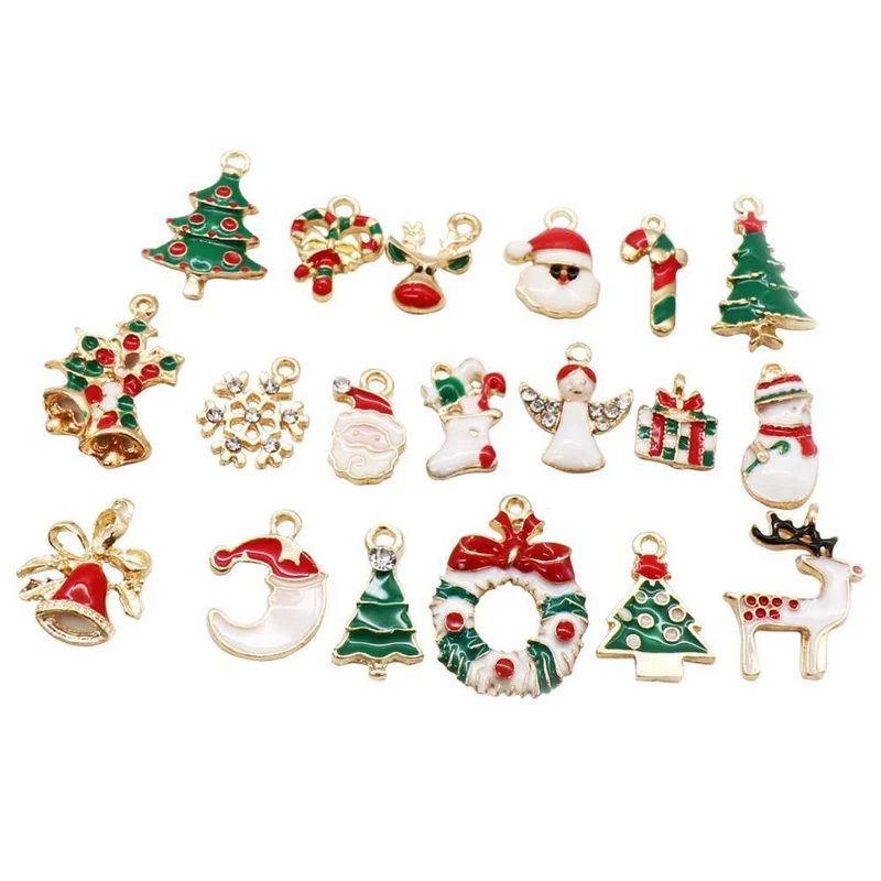 19 шт./компл. Новое эмалированное Рождественское украшение елка колокольчик