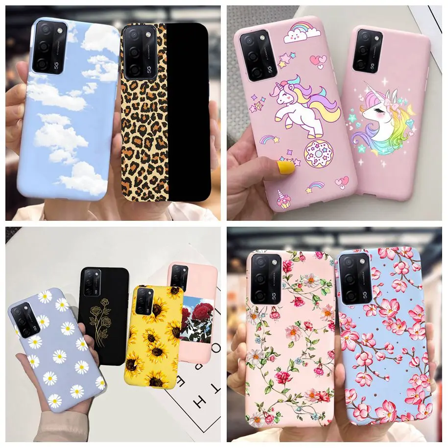 Чехол для Oppo A53s чехол A53 2020 мягкий силиконовый с цветочным рисунком A55 телефона 2021