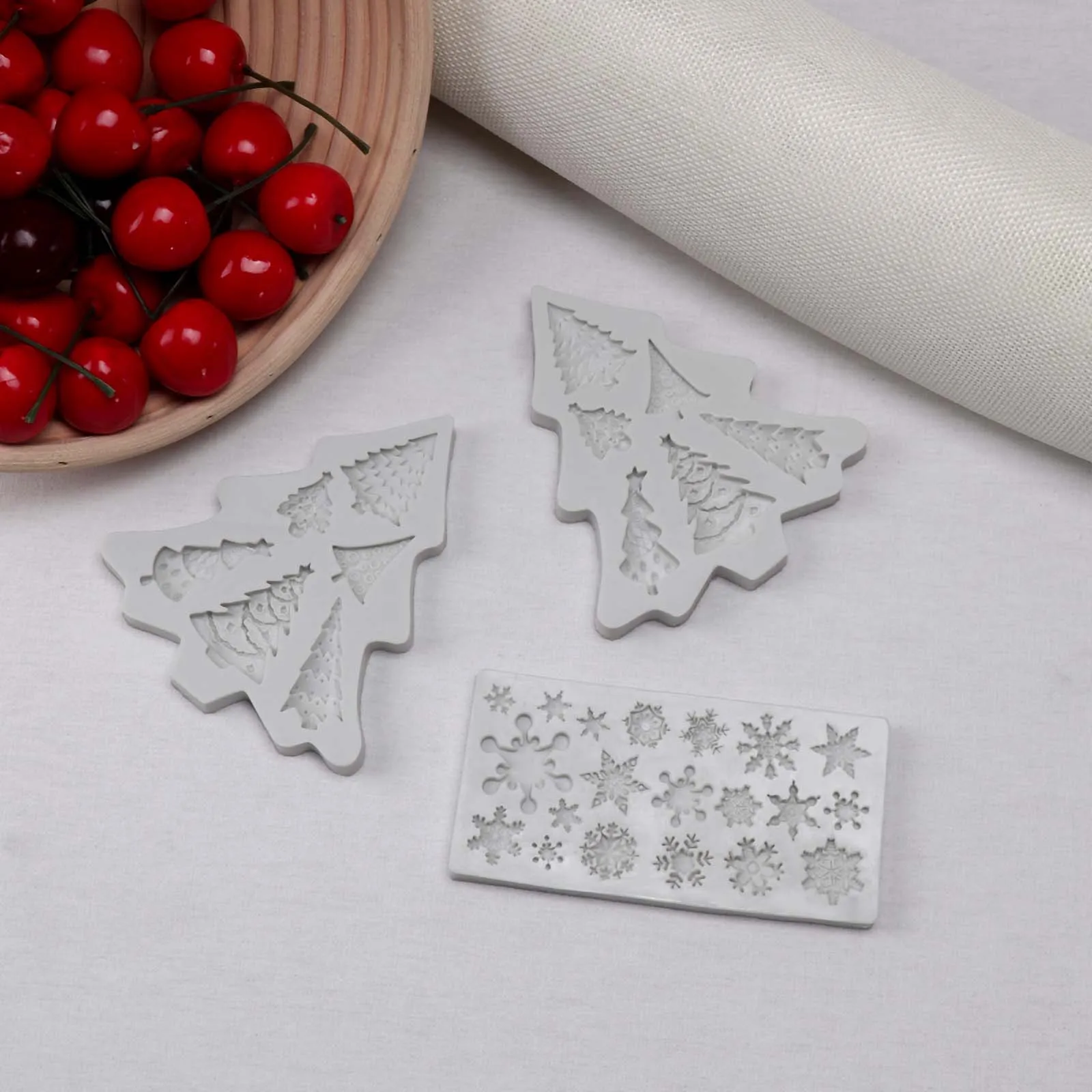 3 шт. для пищевых продуктов силиконовая форма выпечки набор Рождественский