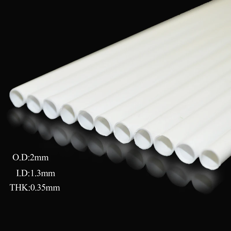 2mm 100 шт диаметр 2-10 мм ABS пластиковые круглые трубы модель изготовления декорации архитектурные конструкции модели декорации - Цвет: 2mm