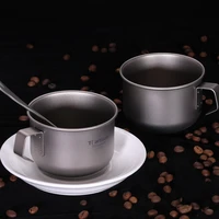tiartiasan outdoor camping titanium water coffee milk cup 230ml260ml light portable single layer office tea cup mug home use