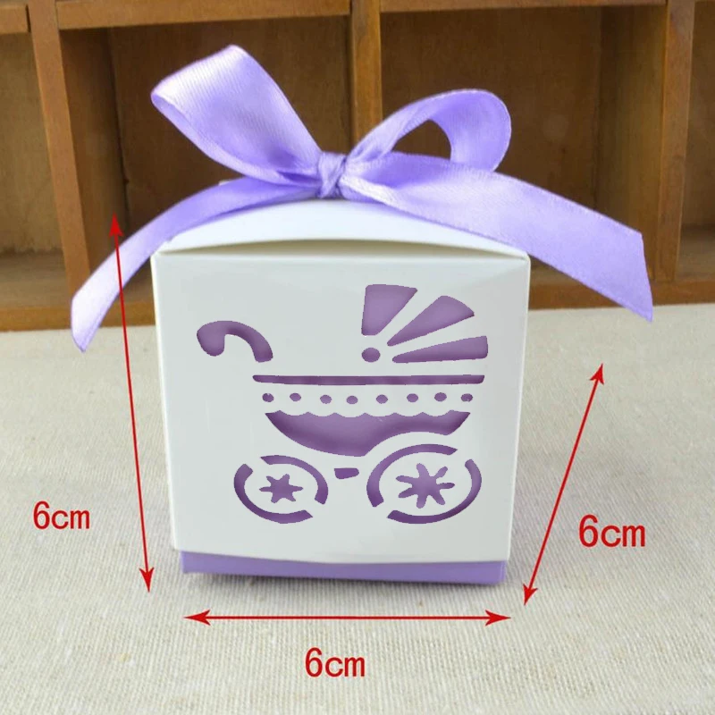 50 шт./лот коробка для конфет с отверстиями подарочные коробки детской коляски