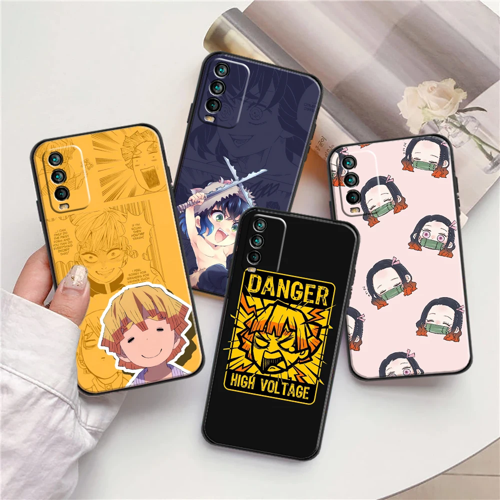 

Demon Slayer Phone Case For Xiaomi Redmi Note 9 10 Pro MAX 5G 9T 9 9i 9AT 9A 9C 10S Soft Funda Anime Cartoon Cases Back Cover