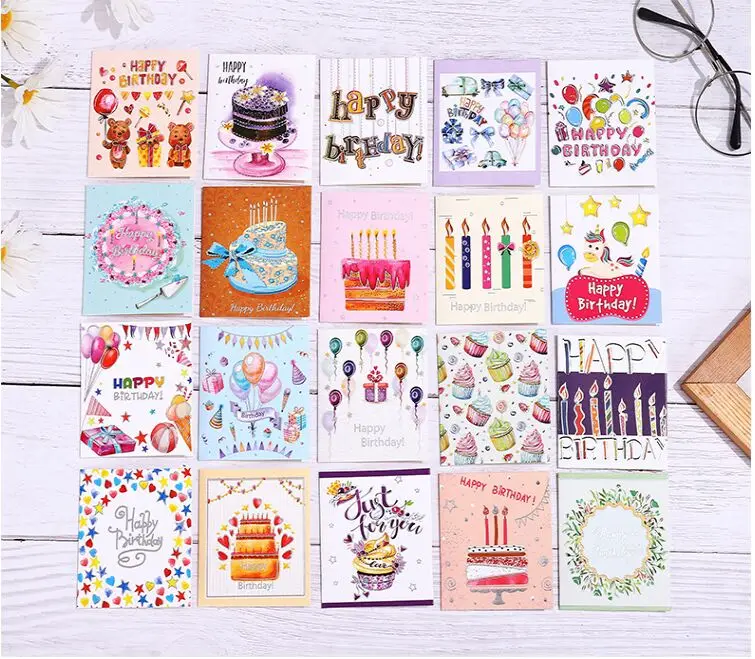 12 шт. Подарочная вечерние Пригласительные открытки на день рождения с днем для