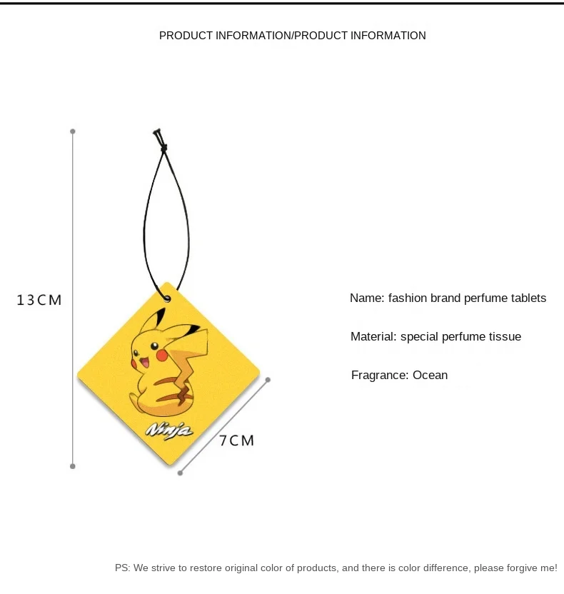 Автомобильная подвеска парфюм Pokemon Pikachu для автомобиля украшение с