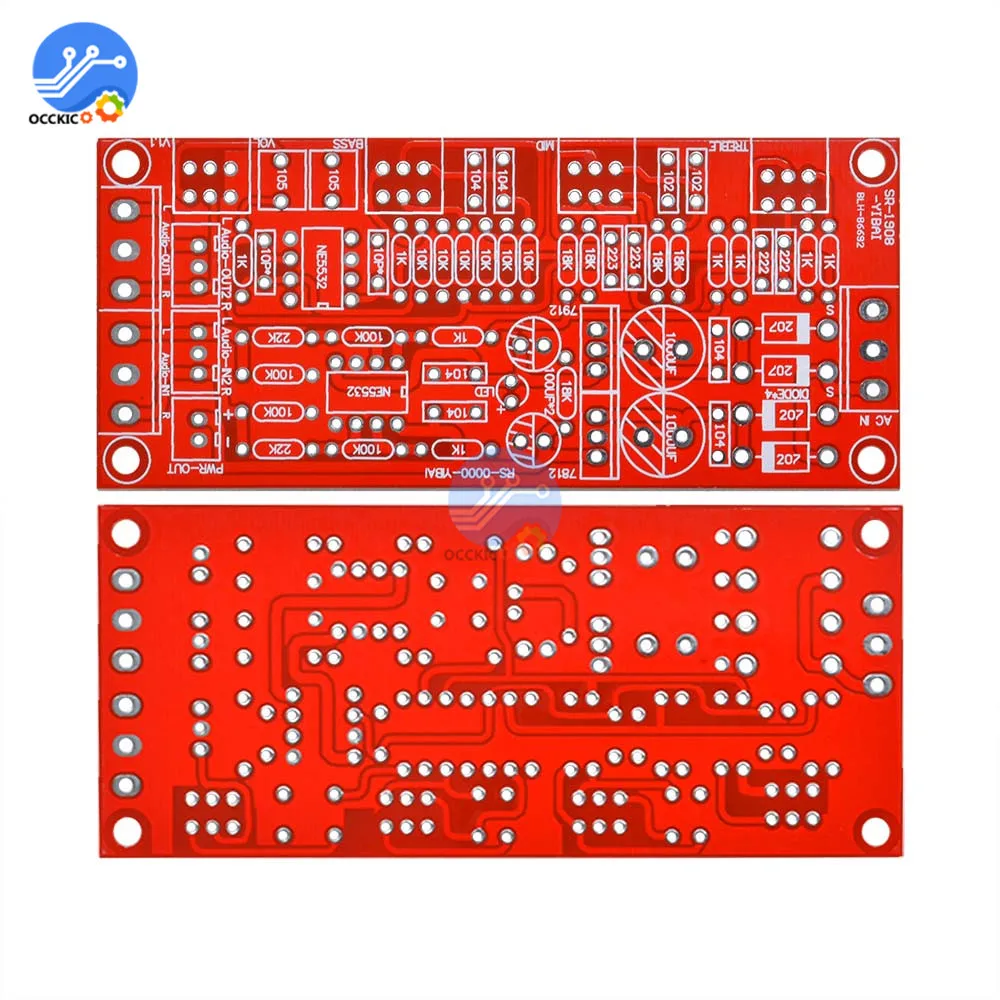 NE5532 предварительно усилитель предусилителя тональная плата наборы DIY высокие частоты Alto бас регулятор громкости