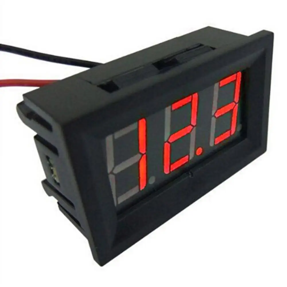 

Digital Voltmeter DC 2.4V to 30V 2-Wire Digital Voltmeter Voltage Panel Meter For Electromobile Motorcycle Car LED Display Gauge