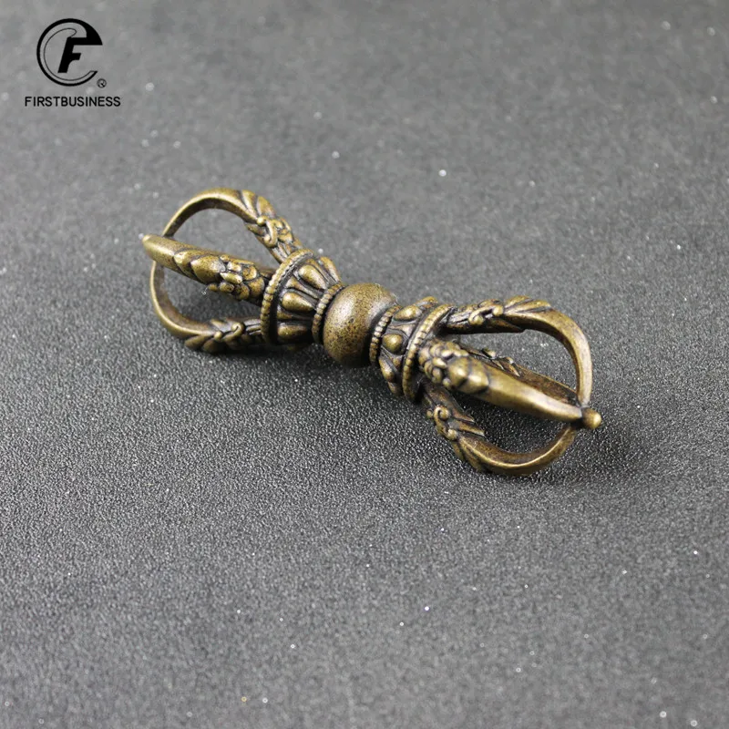 Тибетский буддизм ручной работы старая медь восемь головы дракона мантра Ваджра