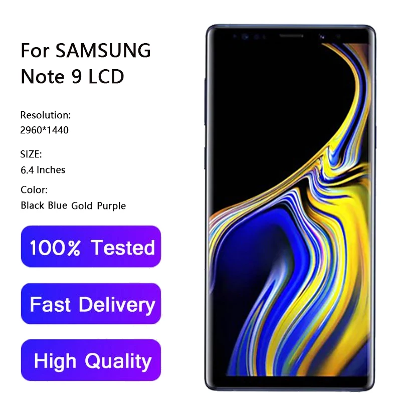 Супер AMOLED N960 ЖК-дисплей для samsung Note 9 N960 N960F N960DS сенсорный экран с рамкой дигитайзер в сборе с черной точкой