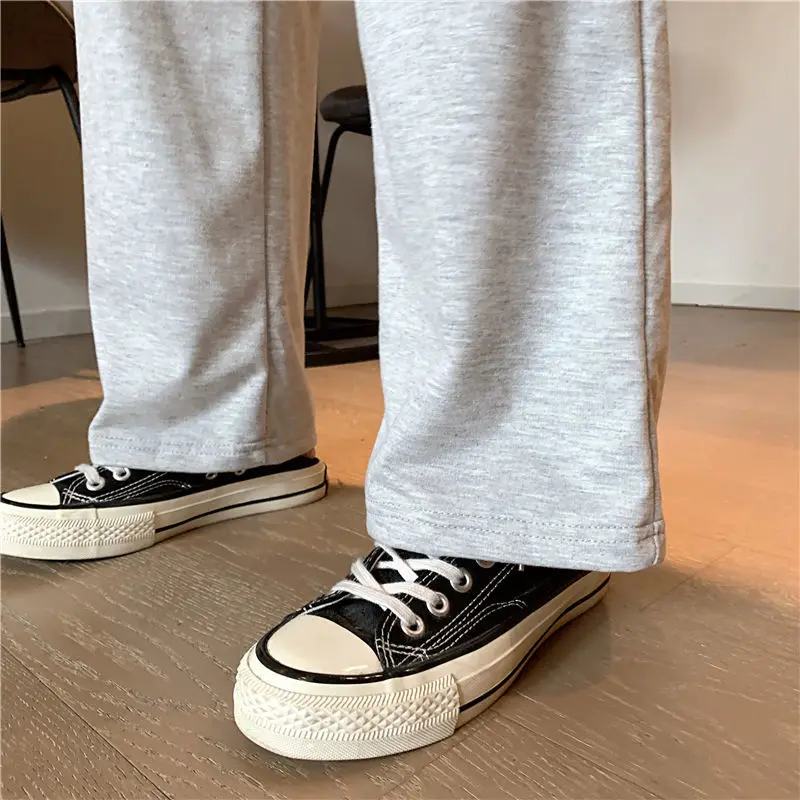 

Casual Pants Women Wide Leg Moon-embroidery All-match Loose Korean Style Long Femme Trousers Chic Ulzzang Streetwear Leisure New