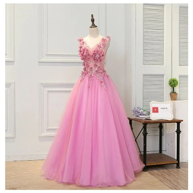 Лидер продаж 2019 розовое платье для девушек ручной работы женское с цветами 15