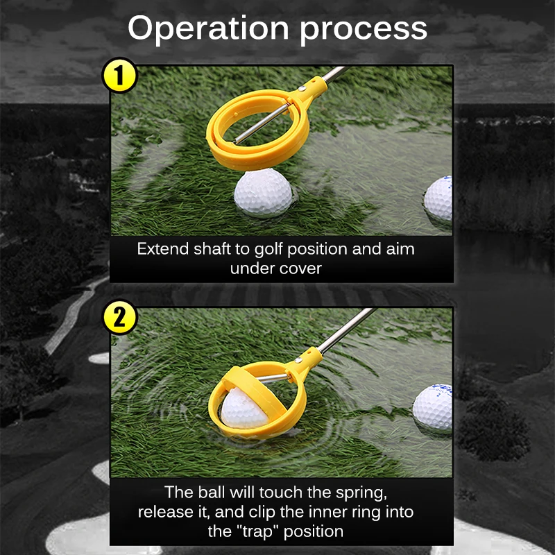 

Telescopic Golf Ball Retriever Retracted Golf Pick Up Automatic Locking Scoop Picker 15.7 To 80 Inch